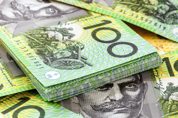 Australiska hundra dollar räkningar — Stockfoto