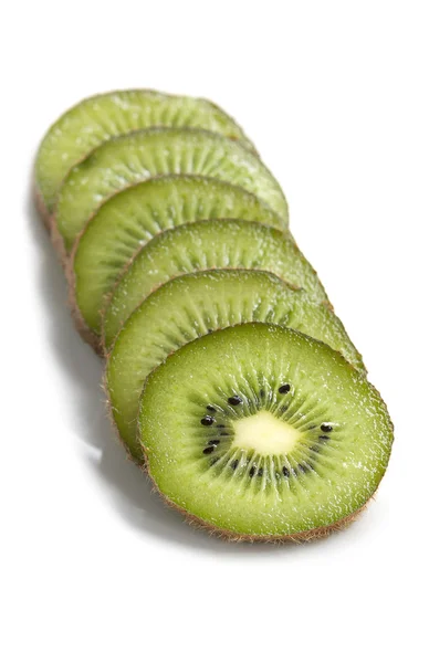 Kiwi Fruit Sliced Isolated on White — Stock Photo, Image