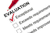 Evaluation Form Marked Exceptional
