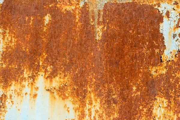 Rust Old Rusty Metal Background Old Blue Metal Wall Spots — Stock Photo, Image