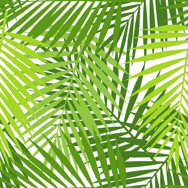 Palm leaf silhouettes seamless pattern. Tropical leaves. Vector illustration — Stock Vector