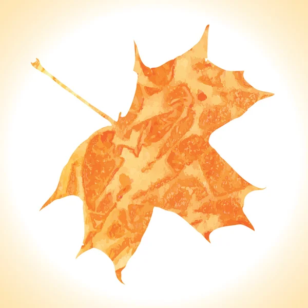 Aquarelle feuille d'érable d'automne. Illustration vectorielle — Image vectorielle