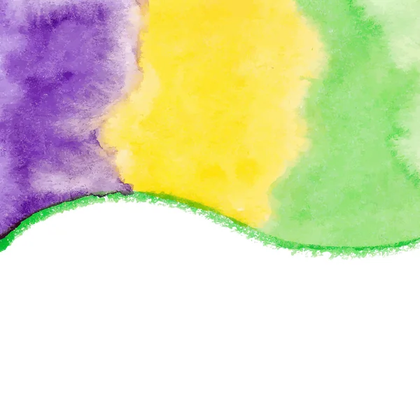 Aquarelle fond vectoriel de peinture pour Mardi Gras — Image vectorielle