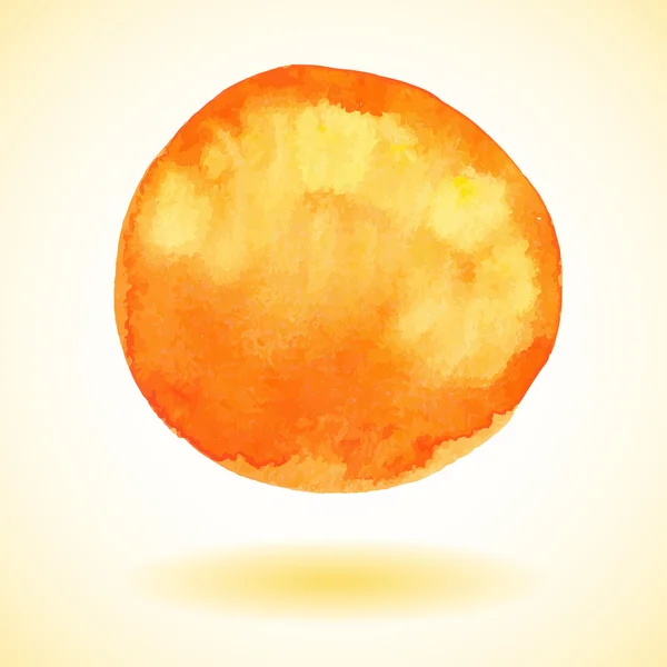 Cercle vectoriel de peinture aquarelle orange — Image vectorielle