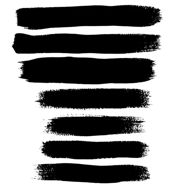Coups de pinceau vecteur encre noire — Image vectorielle