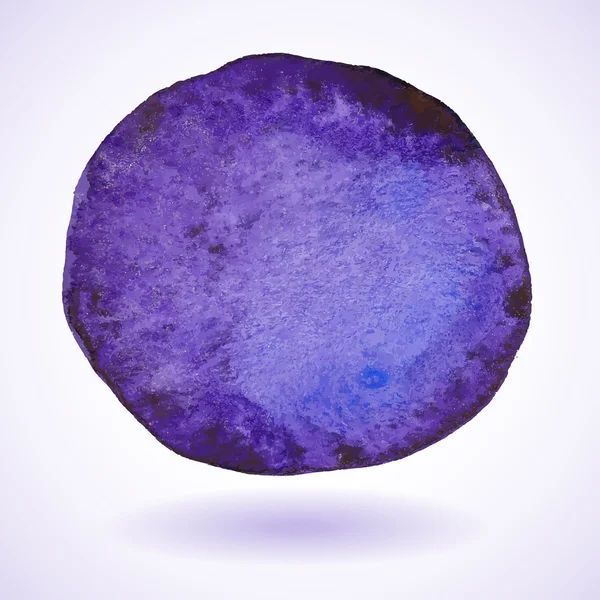 Vecteur violet isolé cercle de peinture aquarelle — Image vectorielle