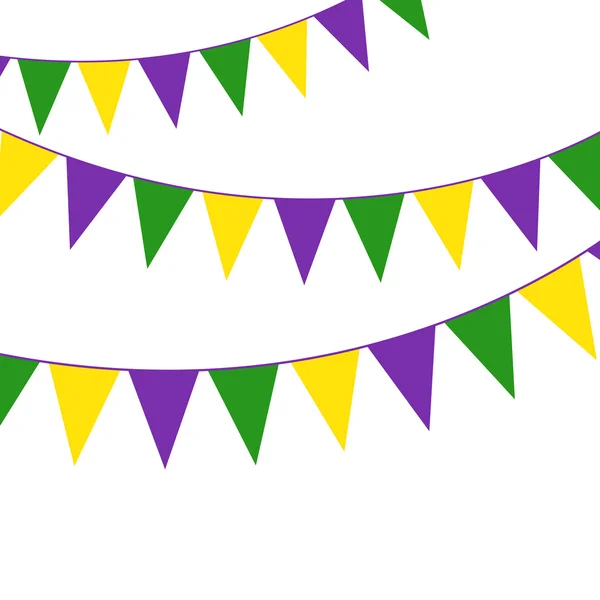 Mardi Gras party bunting — Stock Vector