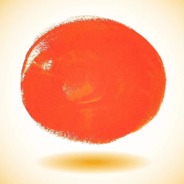 Orange Aquarell Farbe Vektor Kreis — Stockvektor