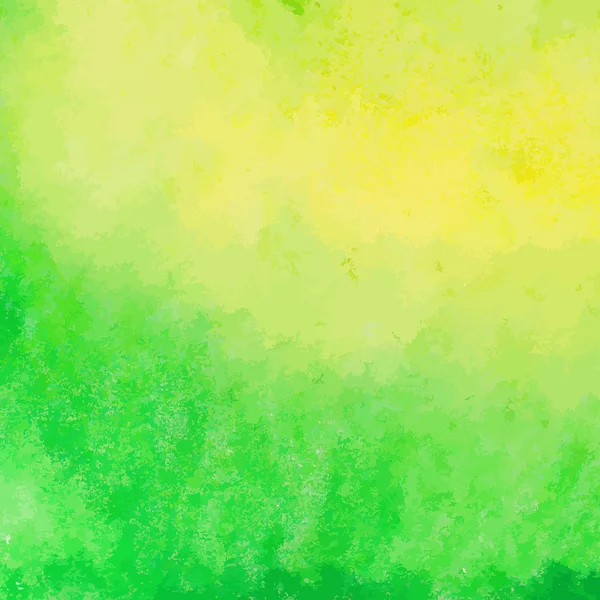 Yeşil ve sarı suluboya boya vektör arkaplan — Stok Vektör