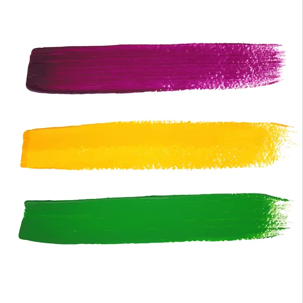 Vector Mardi Gras Aquarell Pinselstriche — Stockvektor