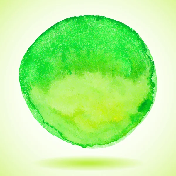 Vecteur vert isolé aquarelle cercle de peinture — Image vectorielle