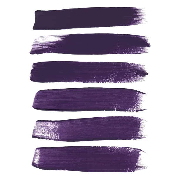 Pinceau vecteur d'encre violette coups — Image vectorielle