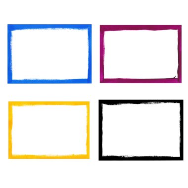 CMYK grunge çerçeve kümesi