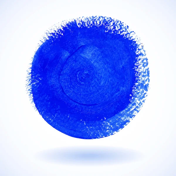 Bandiera acquerello cerchio blu. Illustrazione vettoriale — Vettoriale Stock