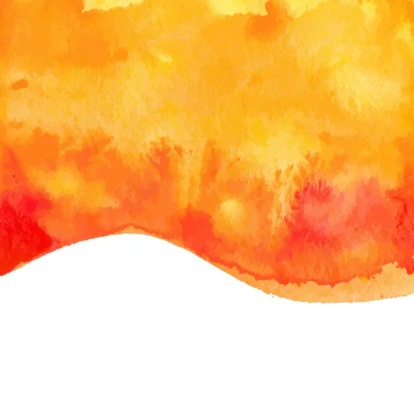 Arancione acquerello vernice vettore sfondo — Vettoriale Stock