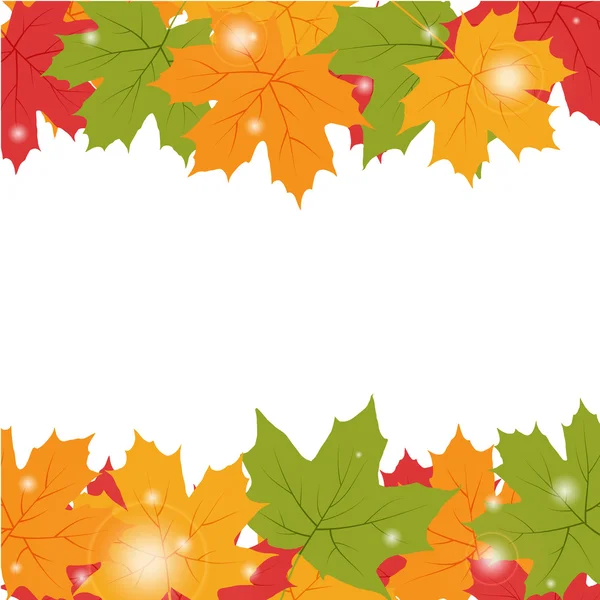 Autumn background with maple leaves — Stock Vector