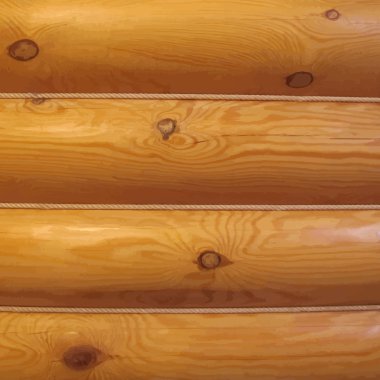 Wood log wall clipart