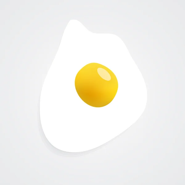 Fried egg icon. Image contains a gradient mesh. — Stock Vector