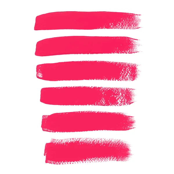 Pinceladas vectoriales de tinta rosa — Vector de stock