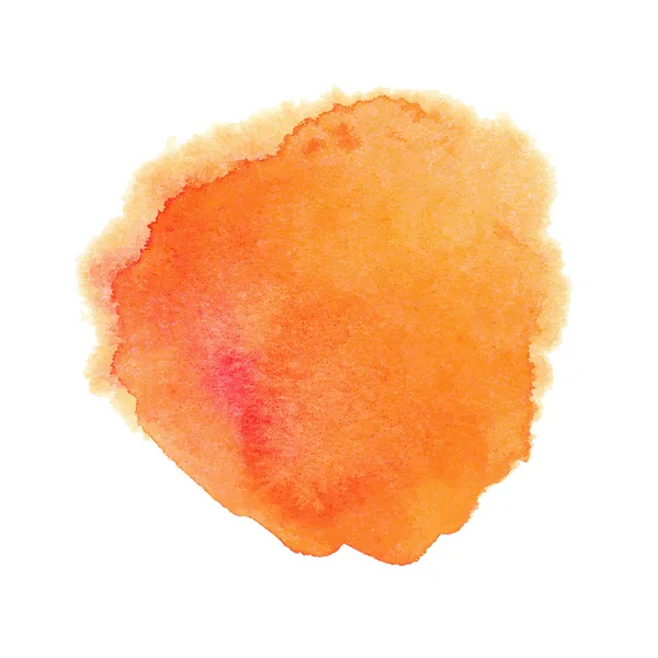 Mancha aquarela laranja — Vetor de Stock