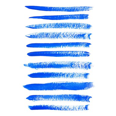 Mavi mürekkep vektör fırça darbeleri