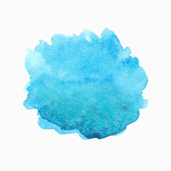 Heldere blauwe aquarel vlek — Stockvector