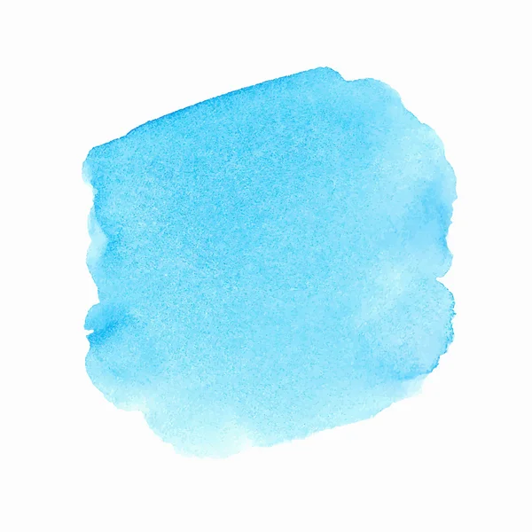 Heldere blauwe aquarel vlek — Stockvector