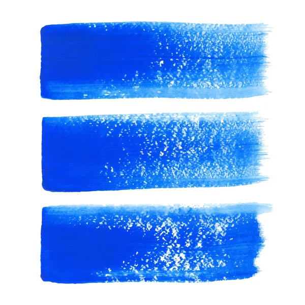 Blue ink vector brush strokes — Stock Vector