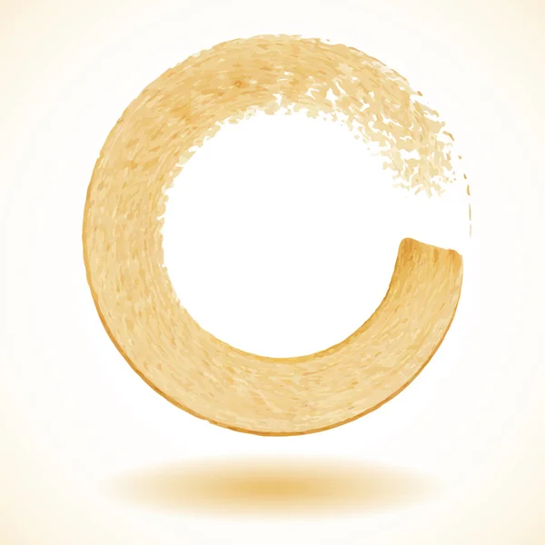 Πινέλο χρυσό κύκλο διάνυσμα πλαίσιο — Διανυσματικό Αρχείο