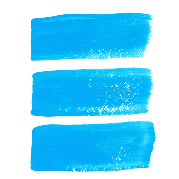 Pinceladas de vetor de tinta azul brilhante — Vetor de Stock