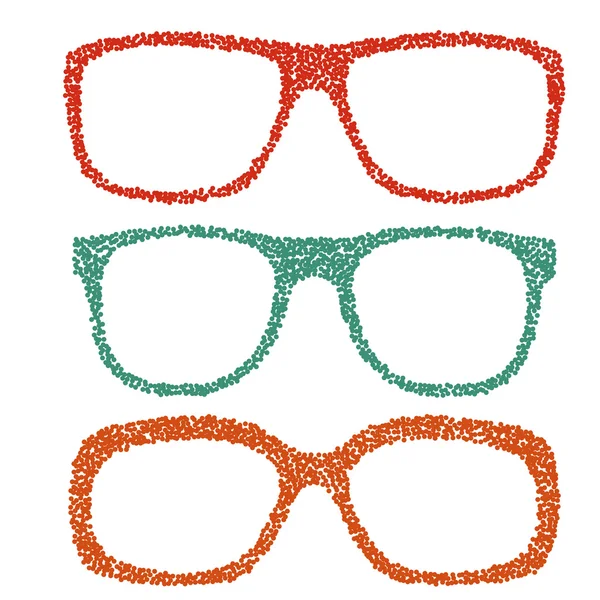 Ensemble de lunettes à pois — Image vectorielle