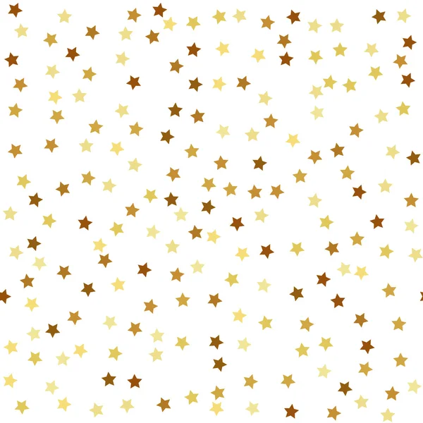 Gold star seamless pattern — Stock Vector