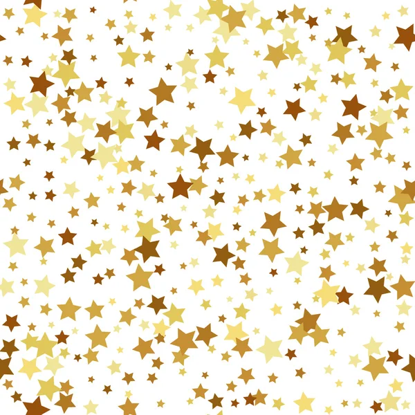 Gold star seamless pattern — Stock Vector