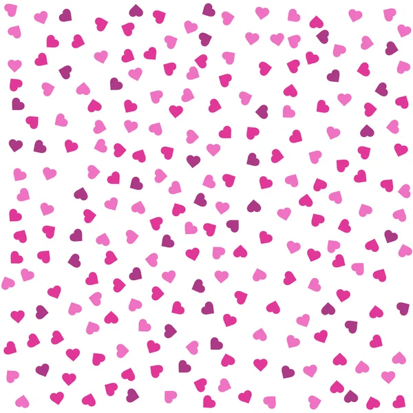 Seamless pattern with pink and purple hearts — Stock Vector