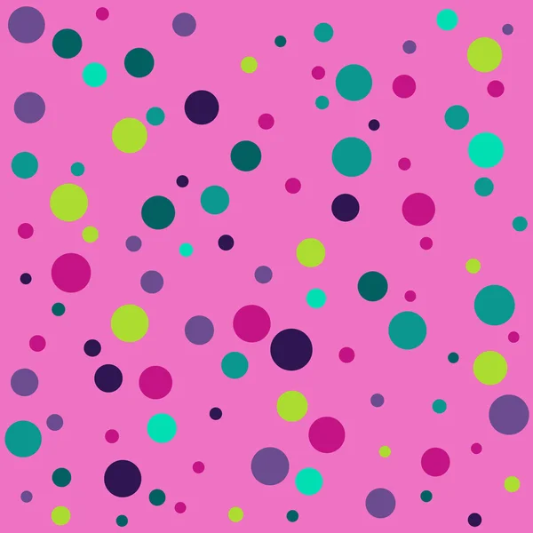 カラー サークルとのシームレスなパターン。水玉. — ストックベクタ