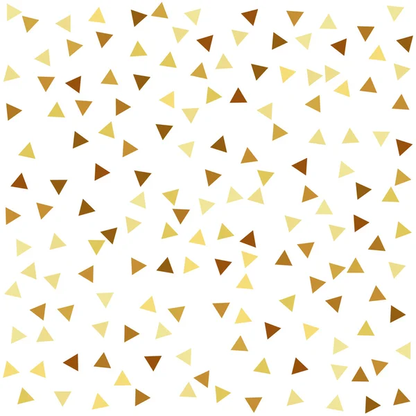 Golden seamless pattern with triangles — Stock Vector