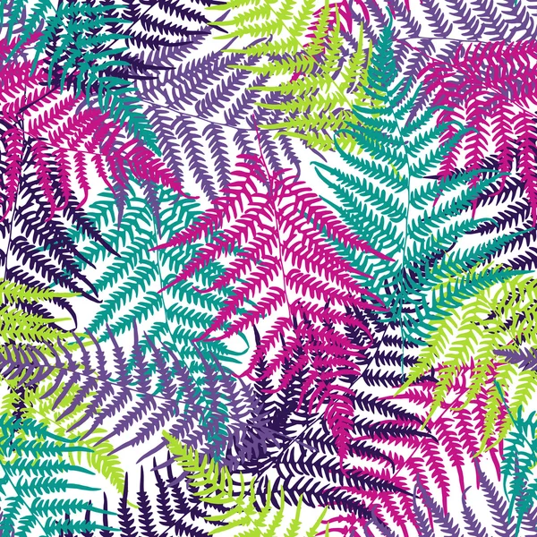 Fougère fronde motif sans couture — Image vectorielle