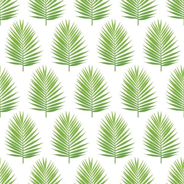 Palm leaf silhouette seamless mönster. Tropiska löv. Vektor illustration — Stock vektor