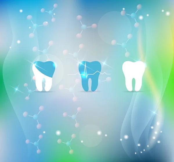 Teeth treatment symbol background — Stock Vector
