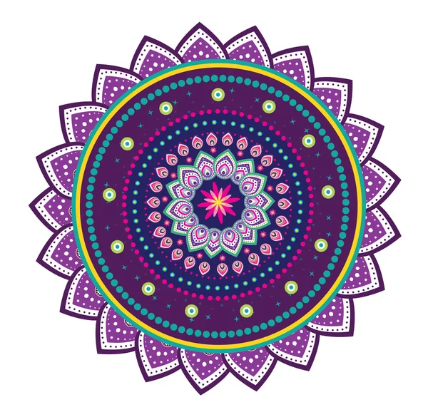 Patrón de flores mandala — Vector de stock