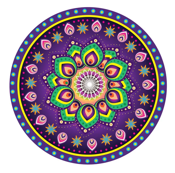 Mandala mit Blumenmuster Stockillustration