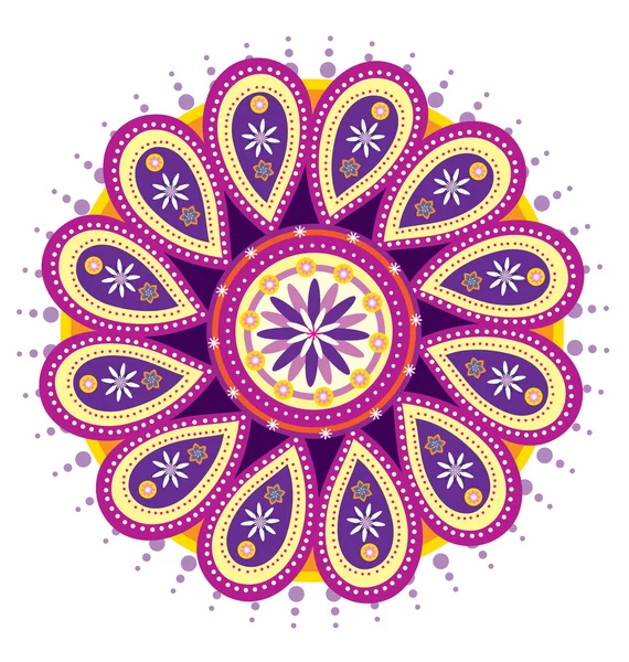 マンダラの花のパターン — ストックベクタ