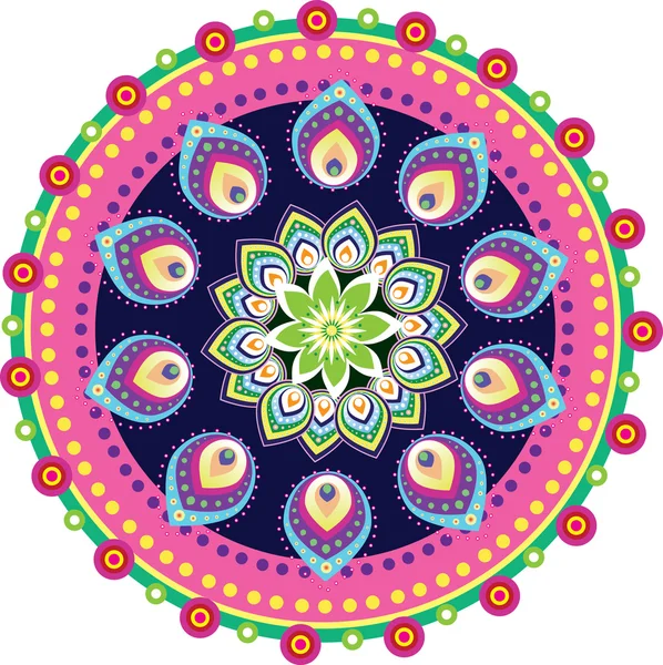 Patrón de flor de mandala — Vector de stock