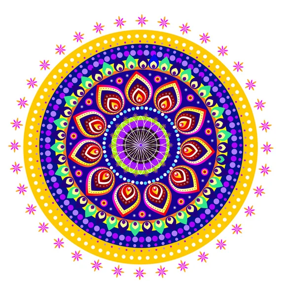 Patrón de flor de mandala — Vector de stock