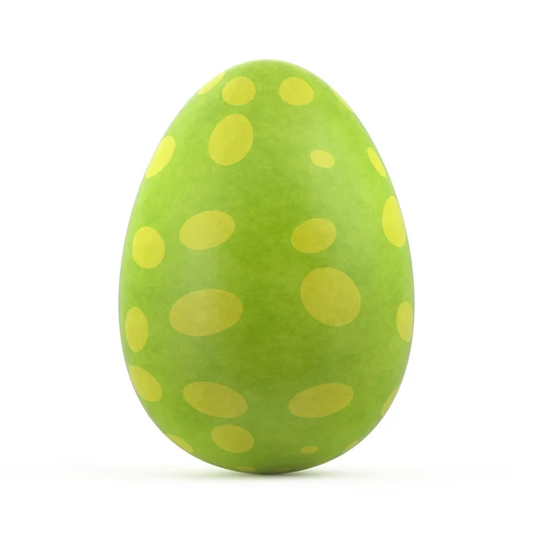 Zelené velikonoční vejce izolované na bílém pozadí — Stock fotografie