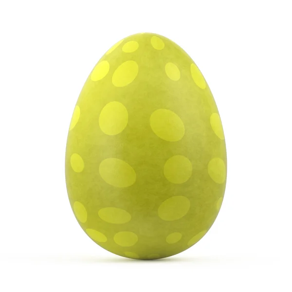 Желтое пасхальное яйцо на белом фоне — стоковое фото