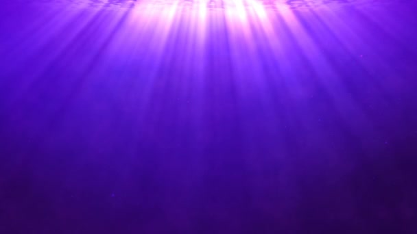 Fialové pozadí s božským světlem zářící z výše — Stock video