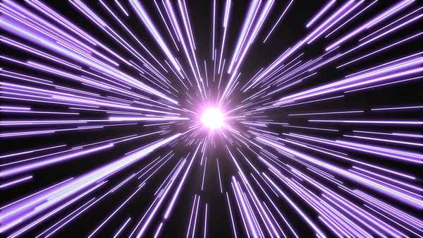 Тунель яскравого, фіолетового світла — стокове фото