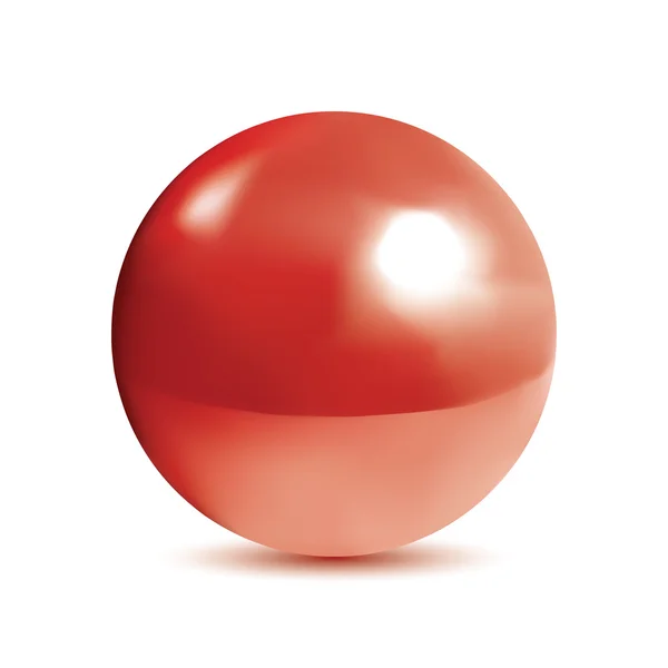 Fotorealistické lesklé červené koule — Stockový vektor