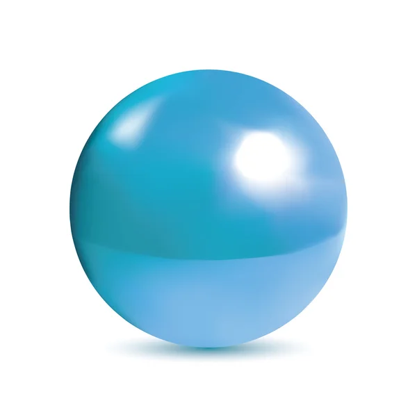 Orbe azul brillante fotorrealista — Vector de stock